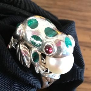 New Frog 🐸 Ring w/ Honora pearl 925